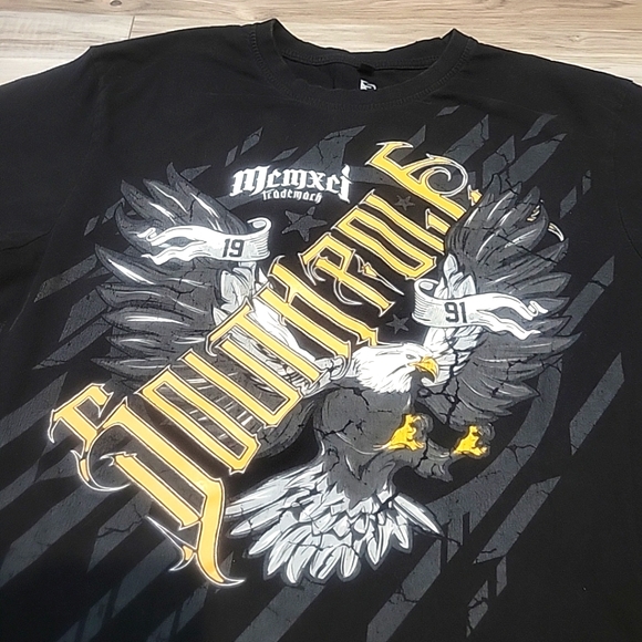 Southpole Shirt Adult XL  Black Y2K Graphic Eagle‎ Short Sleeve Hip Hop - Picture 1 of 11